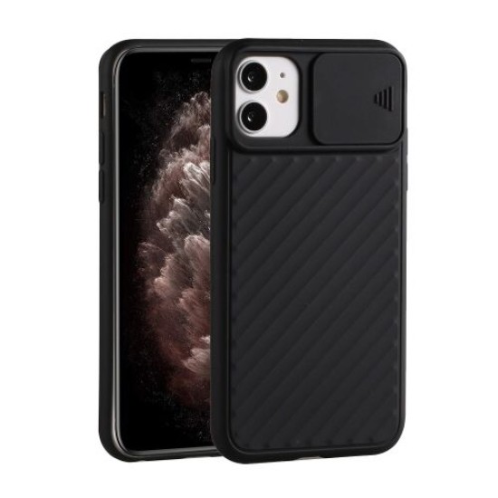 SILICONE COVER WITH CAMERA SHIELD FOR APPLE IPHONE 11 BLACK